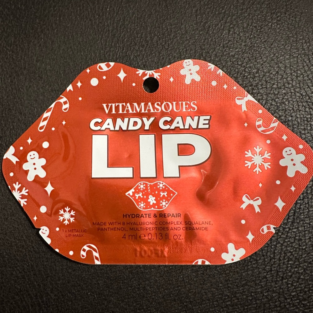 VITAMASQUES Candy Cane Lip Mask - Red